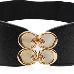 Women Casual, Evening, Formal, Party Black Fabric, Metal Belt-image-55