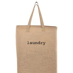 Kuber Industries Set Of 4 Brown Jute Foldable Laundry Bag- 75L image 3