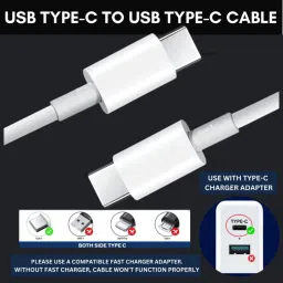 RoarX Type C 6 A 1 m TPE c to c cable Fast Charging for Samsung F34 A54 A23 S23 F34 S22 F54 A14 F14 F23 Original type c to c cable image 3