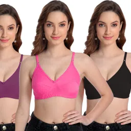Pack of 3 Women Full Coverage Non Padded Bra-22