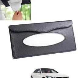 Universal Leatherite Rectangle Black Tissue Box For Car/office/Home-220 Vehicle Tissue Dispenser-image-35