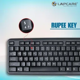 lapcare Alfa Keyboard 3 with Adjustable Kickstand, 104 Keyboard Standard Key,USB 2.0 COMPUTER Keyboard Skin image 3