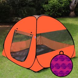 Foldable Orange Patterns Popup Kids Play Tent House-image-58