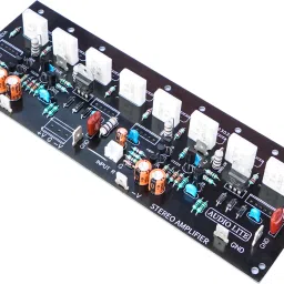 audio lite 200+200 Watt RMS Stereo Amplifier Board for 2SC5200 + 2SA1943 Sound Recorder and Sound Circuit Electronic Hobby Kit image 3