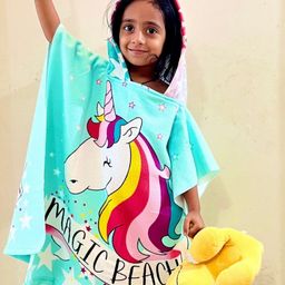 Famyo Sea Green & White 1 Printed Other 170 GSM Bath Towel-14