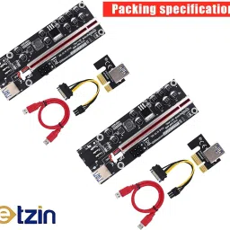 Etzin Riser Card V011-PRO, PCI-E 1X to 16X Riser CardV011-PRO-Pack-1 DDR2 11 GB NVIDIA Chipset 6 bit 3 MHz Graphics Card image 3