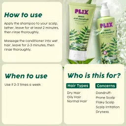 the plant fix plix Neem Anti-Dandruff Advanced Kit | Shampoo & Conditioner | Reduces Dandruff image 4