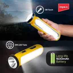 impex 2 in 1 LUMIN A2 LED flashlight & Lamp with 1600mAh | Ultra Bright | Lightweight Torch image 2