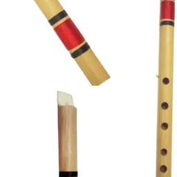 Flute G Tune Scale Middle Size 17 Inch Bansuri With Carry bag Bamboo Flute-32