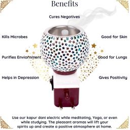 peepalcomm Essential Oil Camphor Diffuser Lamp with On Off Switch Between Burner&Lamp 1 Aroma Oil, Diffuser image 5