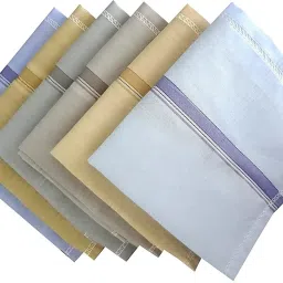 GET FIT Men's Lite Colorful Formal Office Handkerchief/Hanky made from 100% Cotton Set of 6 ["Multicolor"] Handkerchief-image-64