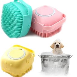 Dog Bath Brush Body Scrubber for Bathing Soft Silicone Brushes Groomers for Pet Plain/ Bristle Brushes forDog & Cat, Horse, Rabbit-11