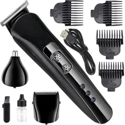 ZDF Professional 3in1 Multifunctional Nose Hair Clipper Rechargeable Electric Shaver Fully Waterproof Grooming Kit 60 minRuntime 4 Length Settings-image-53