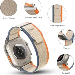 DARKFIT Trail Loop Band/Strap Compatible with Watch 49mm 46mm 45mm 44mm 42mm, Adjustable Velcro Premium Strap for iWatch Ultra & Ultra 2 Series SE 10 9 8 7 6 5 4 3 2 1 (Only 1 Pc Trail Loop Strap, Watch Not Included) Smart Watch Strap image 2