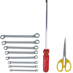3-Piece Spanner Set with Philips Screwdriver & Scissors Hand Tool Kit-4