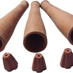 Smoking Pipe Mitti Mart Clay Chillum Decorative Showpiece 3 PCS Decorative Showpiece - 9 cm-image-15