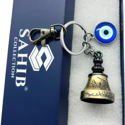 Tibetan Bell Keychain Temple Bell Keychain Evil Eye Black Hook Green Pack1 Key Chain-24