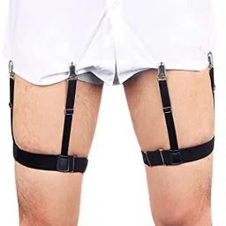 JS Enterprises ™ Shirt Stays For Men, Shirt Holder For Men, Adjustable Elastic Shirt Garter-80