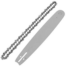 Dumdaar Chainsaw Replacement Guide Bar with Chain Saw Chain Combo Set (16 inch Length) image 1