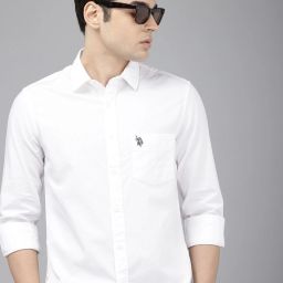 Men Regular Fit Self Design Cut Away Collar Casual Shirt-image-92