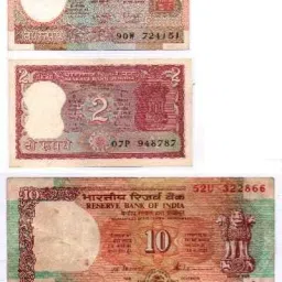 OLD NOTE 1,2,10, RUPEES COMPLETE 7 NOTE SET NOTE Coin Bank-image-0