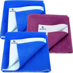 Waterproof, Cotton, Fleece Dry Sheet, Reusable & Washable, (MEDIUM) - PACK OF 3-image-80