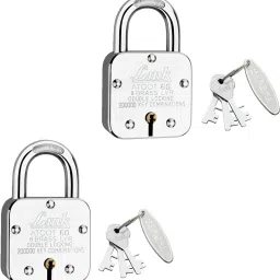 Atoot 60mm Lock| 2 Lacs Key Combination Hardened Shackle 8 Brass Levers (Pack 2) Padlock-picture-27