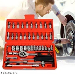khansaheb 46 In 1 Pcs Tool Kit & Screwdriver and Socket Set,Hand Tool Kit Socket Set image 4