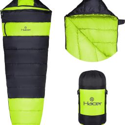 Mummy Shape Camping Hiking Traveling & Outdoors (+6 to+12 Temp) Sleeping Bag-image-32