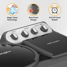 whirlpool 8 kg 5 Star with Auto Restart, End of Cycle Buzzer, Lint Filter and Collar Scrubber Semi Automatic Top Load Black, Grey image 5