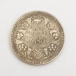 Rare 1 Rupee King George VI 1939 Coin Medieval Coin Collection-10