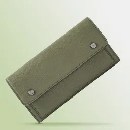 Women Casual Khaki Artificial Leather Wallet-image-44