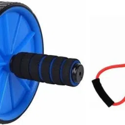 ABDOMINAL EXERCISER WHEEL/ROLLER ALONG WITH RESISTANCE TUBE (FIGURE 8) Fitness Accessory Kit Kit-image-51