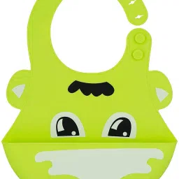Waterproof Silicone Baby Bib for Feeding Babies and Toddlers,Unisex Set of 1 Silicone Baby Bib (Multi Print )-8
