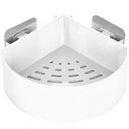 Self Adhesive Multi-Purpose Wall Hanging BATHROOM floating Shelf Plastic Wall Shelf-image-34