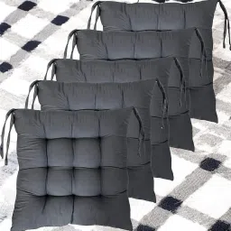 Soft Luxury Microfibre Solid Chair Pad Pack of 5-image-11