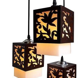 Hanging Pendant Light Ceiling Lamp |Decor Items, Hanging Ceiling Decorative Roof Light Lamp for Home, Living Rooms, Bedroom, Hall, Indoor Outdoor (Bulb not Included) (PVC Glass Shade ) Chandelier Ceiling Lamp-27
