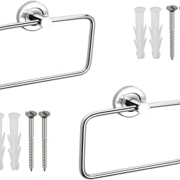 TR-SQ-02 Stainless steel Towel Ring pack of 2 with screw Towel Holder-image-46