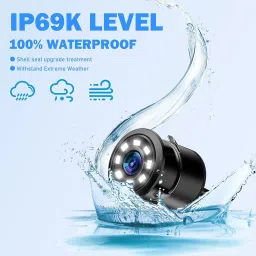 audio wheels Rear View Night Vision Reversing LED Waterproof Car Bumper Camera Reverse Assist Camera System image 3