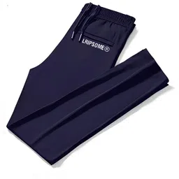 lripsome Men Solid Dark Blue Track Pants-picture-18
