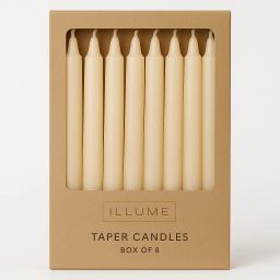Taper Candle pack of 8 Natural soya wax candle Candle-image-1
