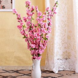 EarthCraft Pink And Green Blossom Artificial Flower-image-12
