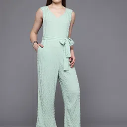 Freehand by The Indian Garage Co Textured Basic Jumpsuit-picture-18