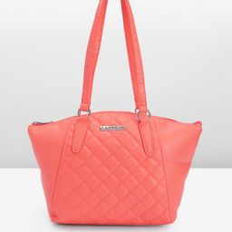 Caprese Structured Shoulder Bag with Quilted Detail-8