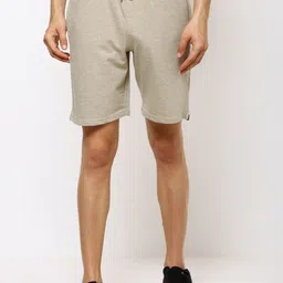 Bareblow Men Beige Solid Regular Fit Lounge Shorts-image-84