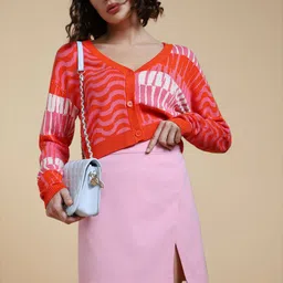 Vero Moda Abstract Printed Crop Cardigan-picture-40