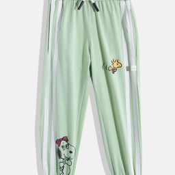Happy Faces Girls Peanuts Print Pure Cotton Joggers-image-81