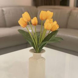 EarthCraft Yellow And Green Tulip Artificial Flower-image-34