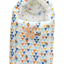 MeeMee Infants Kids Blue Printed Cotton Bedding Set-30