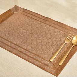Home Centre Cinder Brown Self Design Table Placemat-13